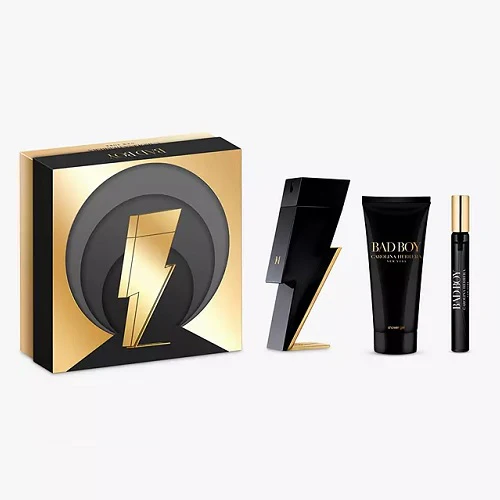 Carolina Herrera Bad Boy 50ml Eau De Toilette + 10ml Eau De Toilette + 100ml Shower Gel Gift Set