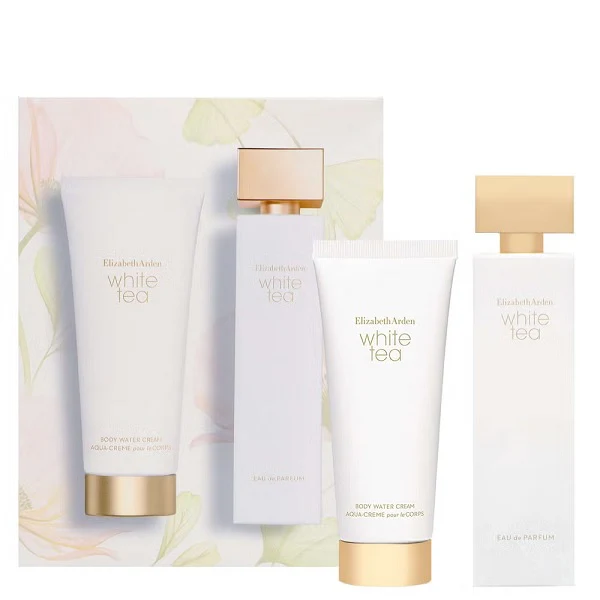 Elizabeth Arden White Tea 100ml EDP Spray + 100ml Body Water Cream Gift Set - Image 2