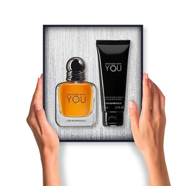 Emporio Armani Stronger With You 50ml EDT Spray + 75ml All-Over Body Shampoo Gift Set 2025 - Image 3