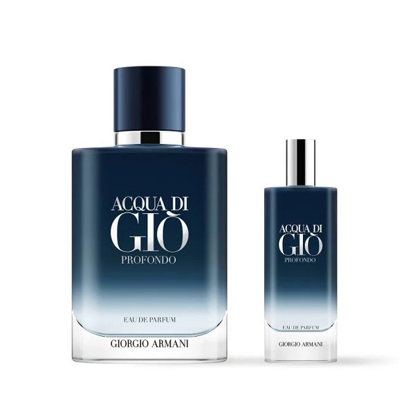 Giorgio Armani Acqua Di Gio Profondo 100ml Eau De Parfum Spray + 15ml Eau De Parfum Spray Gift Set 2025 - Image 2