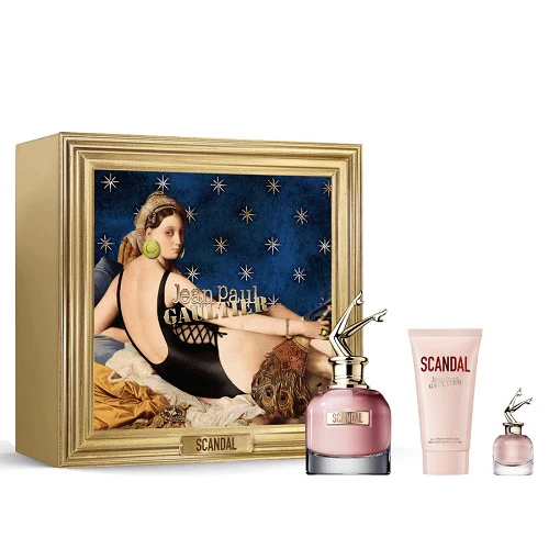 Jean Paul Gaultier Scandal 50ml EDP Spray + 6ml EDP + 75ml Body Lotion Gift Set 2024