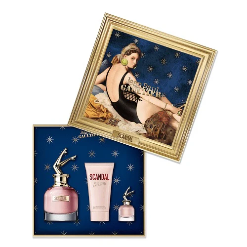 Jean Paul Gaultier Scandal 50ml EDP Spray + 6ml EDP + 75ml Body Lotion Gift Set 2024 - Image 3