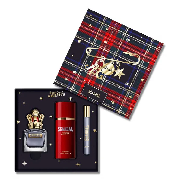 Jean Paul Gaultier Scandal Pour Homme 50ml EDT Spray + 10ml EDT Spray + 150ml Deodorant Spray Gift Set 2025 - Image 2