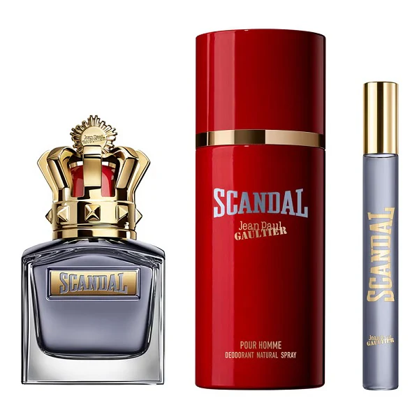 Jean Paul Gaultier Scandal Pour Homme 50ml EDT Spray + 10ml EDT Spray + 150ml Deodorant Spray Gift Set 2025 - Image 3