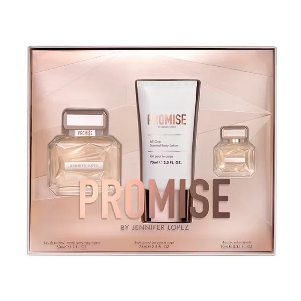 Jennifer Lopez Promise 50ml EDP Spray + 75ml Body Lotion+10ml EDP Splash Gift Set 2025