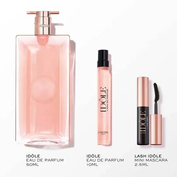 Lancome Idole Eau De Parfum 50ml EDP Spray + 10ml EDP Spray + 2.5ml Mascara Gift Set 2025 - Image 2