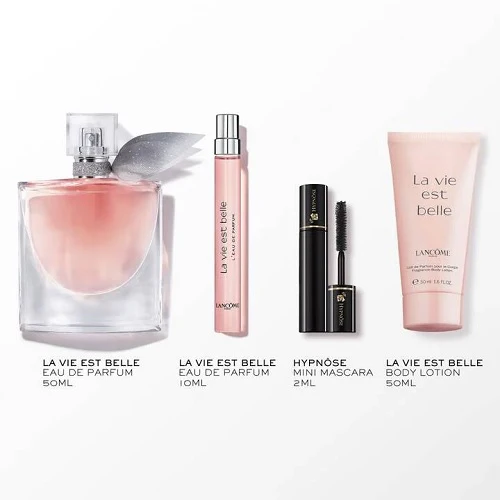 Lancome La Vie Est Belle 50ml EDP + 10ml EDP + 2ml Mascara + 50ml Body Lotion Gift Set 2025 - Image 2