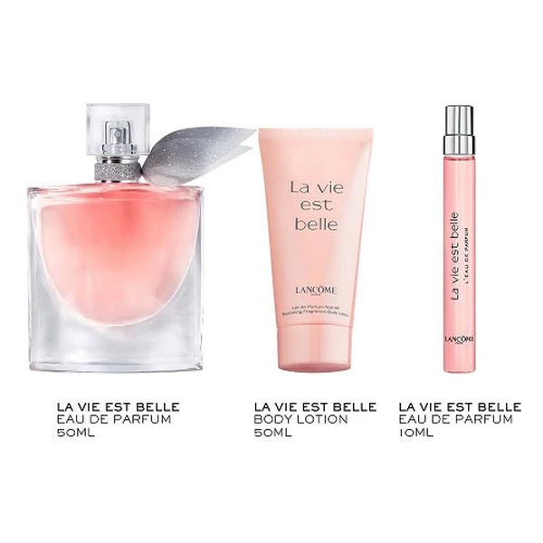 Lancome La Vie Est Belle 50ml EDP Spray + 10ml EDP Spray + 50ml Body Lotion Gift Set 2024 - Image 2