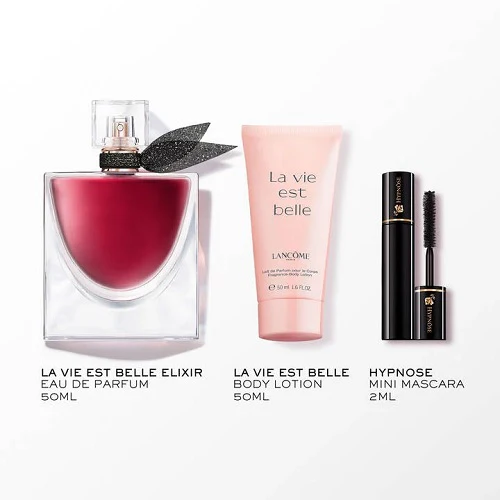 Lancome La Vie Est Belle L'Elixir 50ml EDP + 50ml Body Lotion Gift Set + 2ml Mascara Gift Set 2025 - Image 2