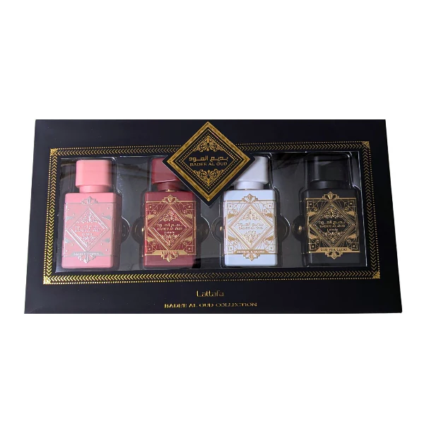 Lattafa Bade'e Al Oud Collection 25ml Eau de parfum 4 piece Gift Set