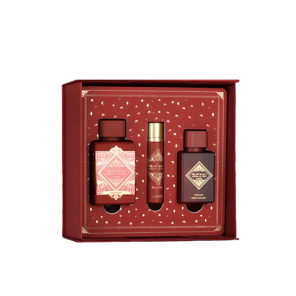 Lattafa Bade'e Al Oud Sublime 100ml EDP Spray + 12ml EDP Travel Spray + 50ml Hair Mist Gift Set