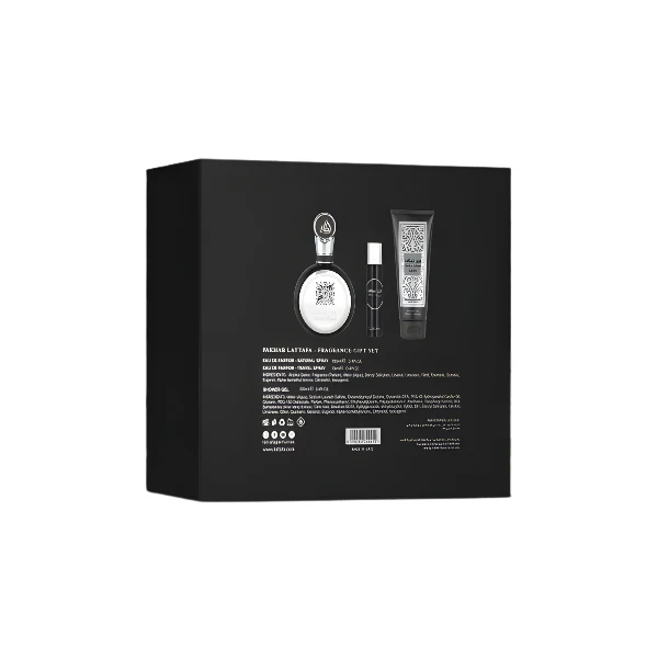 Lattafa Fakhar For Men 100ml EDP Spray + 12ml EDP Travel Spray + 100ml Shower Gel Gift Set - Image 3