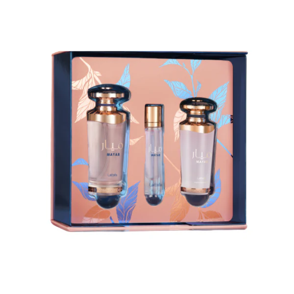 Lattafa Mayar 100ml EDP Spray + 12ml EDP Travel Spray + 50ml Hair Mist Gift Set