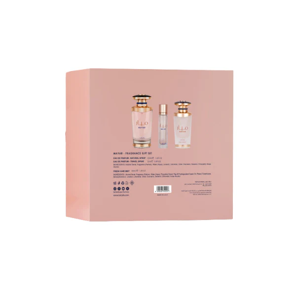 Lattafa Mayar 100ml EDP Spray + 12ml EDP Travel Spray + 50ml Hair Mist Gift Set - Image 3