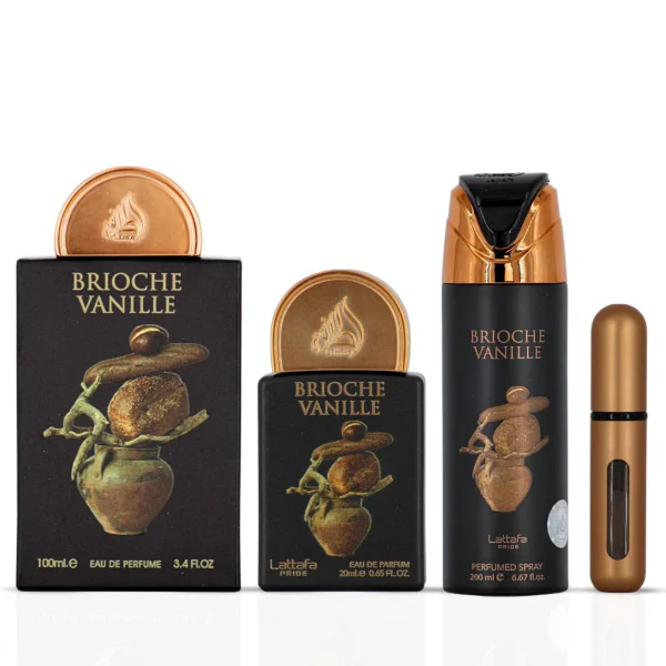 Lattafa Pride Brioche Vanille 100ml EDP Spray + 20ml EDP Spray + 200ml Perfumed Spray Gift Set - Image 3