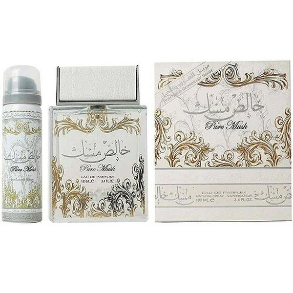 Lattafa Pure Musk 100ml Eau De Parfum Spray + 50ml Perfumed Spray