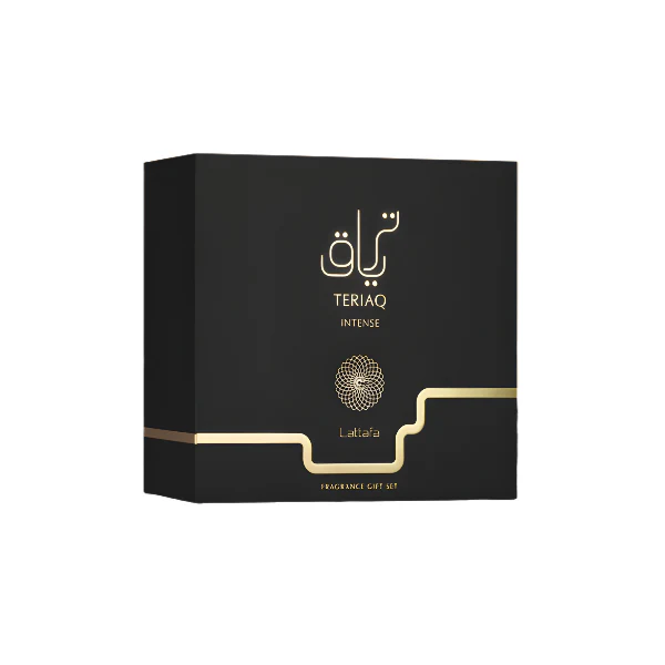 Lattafa Teriaq Intense 100ml EDP Spray + 12ml EDP Travel Spray + 50ml Hair Mist Gift Set - Image 2