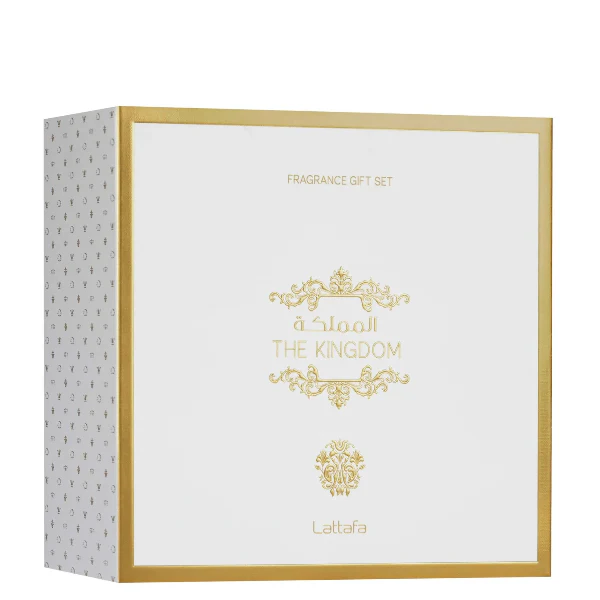 Lattafa The Kingdom For Men 100ml EDP Spray + 12ml EDP Travel Spray + 100ml Shower Gel Gift Set - Image 2