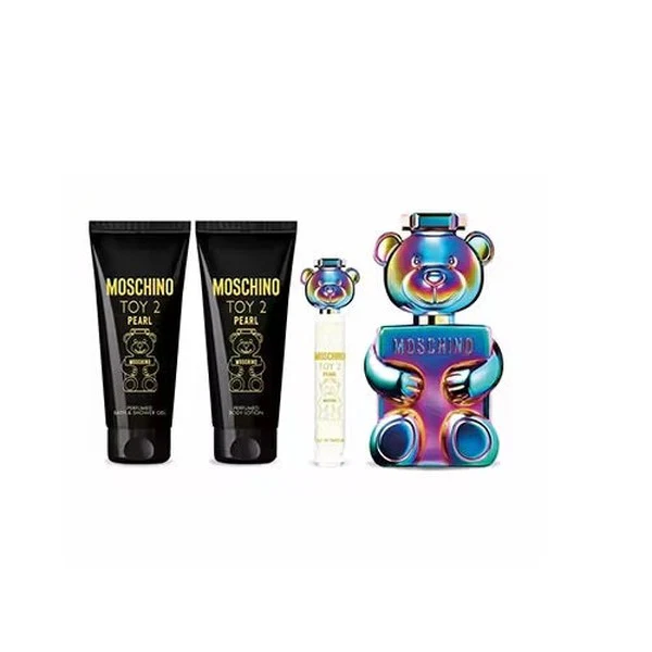 Moschino Toy 2 Pearl 100ml EDP + 10ml EDP Spray + 100ml Bath & Shower Gel + 100ml Body Lotion GIft Set - Image 2