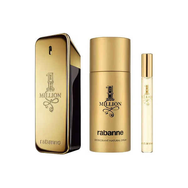Paco Rabanne 1 Million 100ml EDT Spray + 10ml EDT Spray + 150ml Deodorant Spray Gift Set 2025 - Image 2