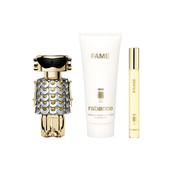 Paco Rabanne Fame 50ml EDP Spray + 10ml EDP Spray + 100ml Perfumed Body Lotion Gift Set 2025 - Image 2