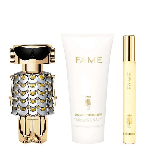 Paco Rabanne Fame 50ml EDP Spray + 10ml EDP Spray + 75ml Perfumed Body Lotion Gift Set 2024 - Image 2