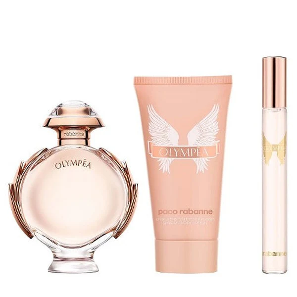Paco Rabanne Olympea 50ml EDP Spray + 10ml EDP Spray + 75ml Body Lotion 2024 - Image 2