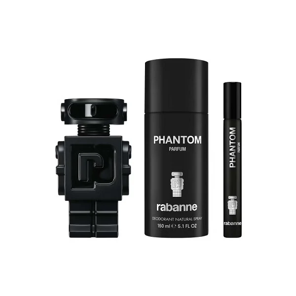 Paco Rabanne Phantom 50ml Parfum Spray + 10ml Spray + 150ml Deodorant Spray Gift Set 2025 - Image 2
