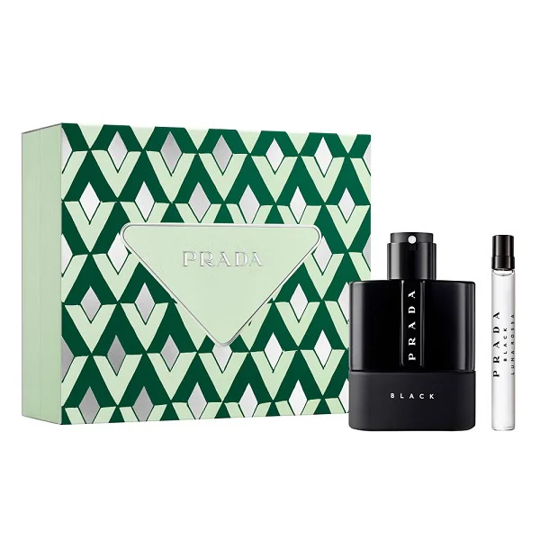 Prada Luna Rossa Black 100ml EDP Spray + 10ml EDP Spray Gift Set 2025