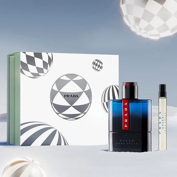 Prada Luna Rossa Ocean 100ml Eau De Toilette Spray + 10ml Eau De Toilette Spray Gift Set 2024 - Image 2