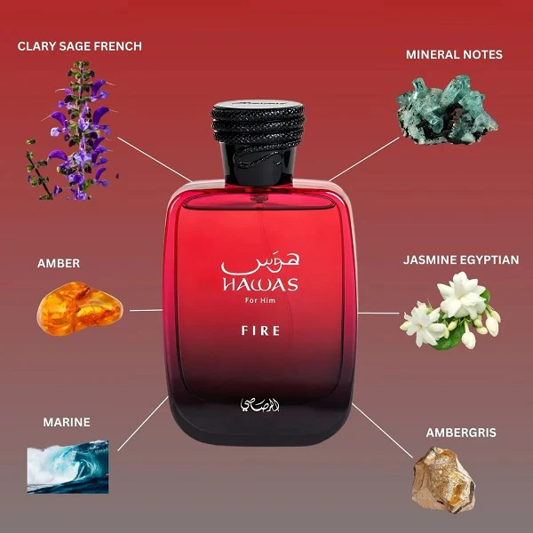 Rasasi Hawas Fire For Him 100ml Eau De Parfum Spray - Image 4