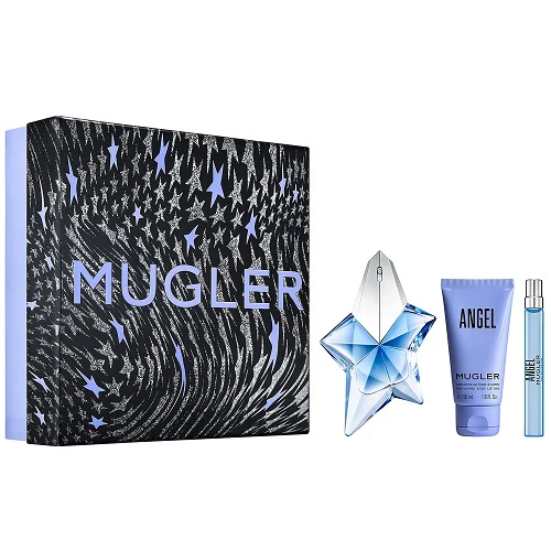 Thierry Mugler Angel 50ml EDP Spray + 10ml EDP Spray + 50ml Body Lotion Gift Set 2024