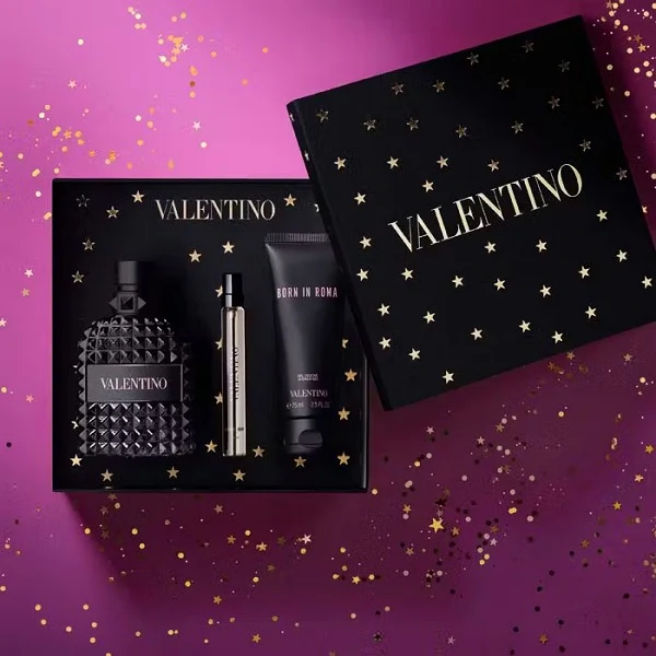 Valentino Uomo Born In Roma 100ml EDT Spray + 10ml EDT + 75ml Shower Gel Gift Set 2025 - Image 3