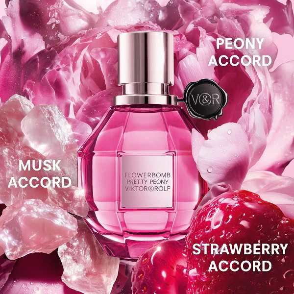 Viktor & Rolf Flowerbomb Pretty Peony 50ml Eau De Parfum Spray - Image 3